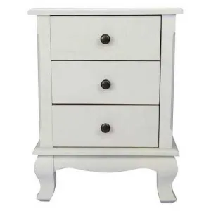 18" X 14" X 24" White Wood  Pine  Nightstand with  Drawers