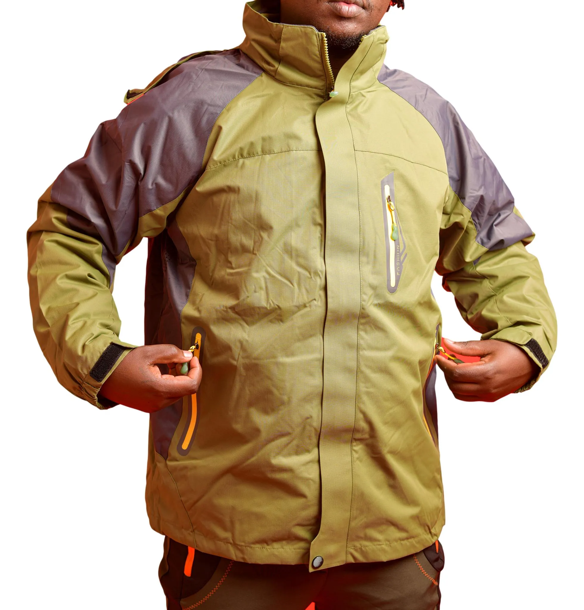 3 in 1 hiking jacket Outdoor waterproof, windproof mountaineering jacket with detachable hat and fleece jacket