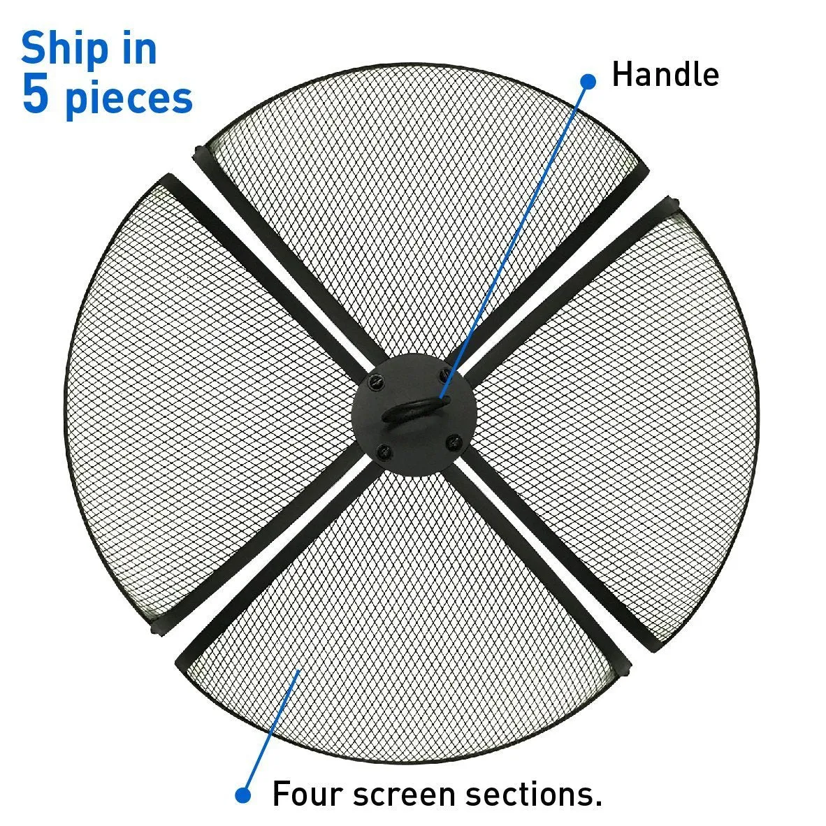 36 Inch ROUND FIRE SCREENS &ndash; FIRE PIT COVERS &ndash; FIRE SCREEN PROTECTOR