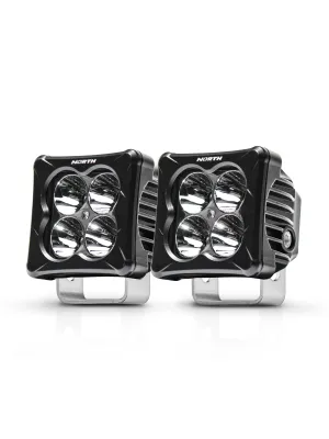 3" Cube Pod Light with 2" LED Lights - Pair