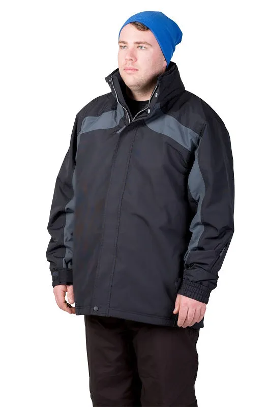 Aggress Treblecone Men's Plus Size Snow Jacket Black 7XL & 10XL