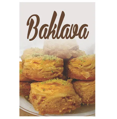 Baklava Retail Store Food Counter Sign