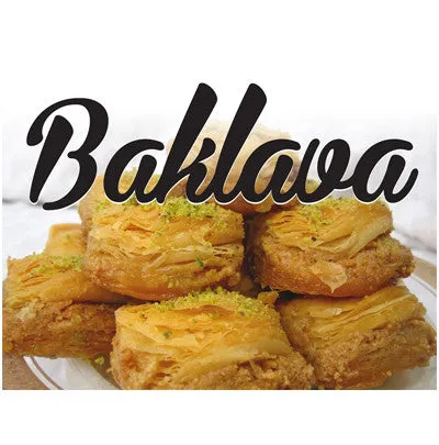 Baklava Retail Store Food Counter Sign