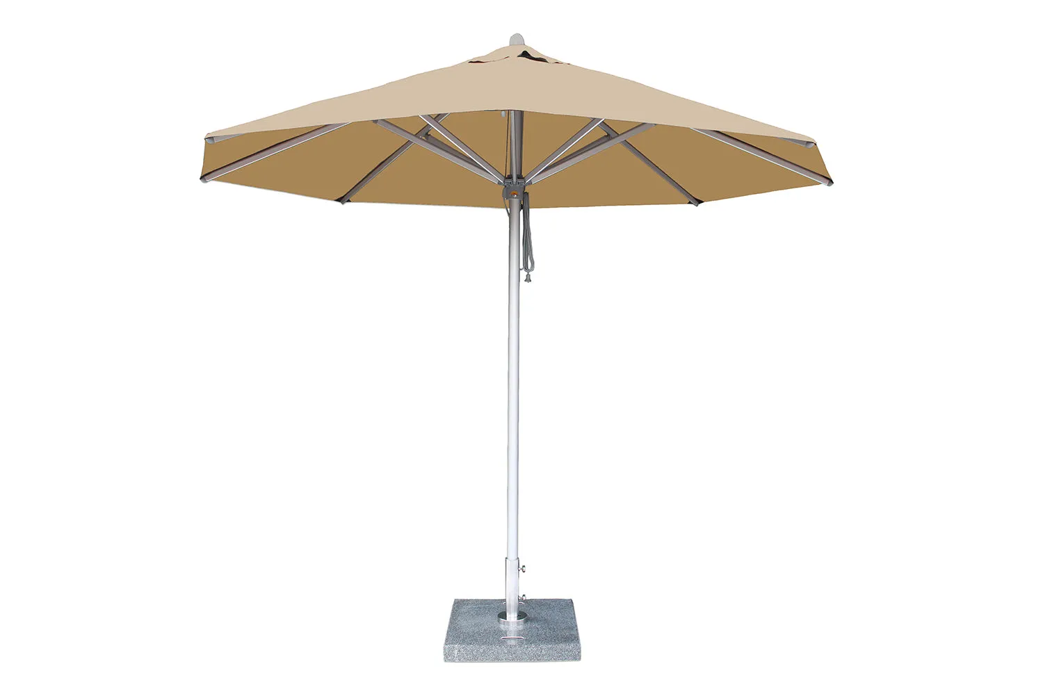 Bambrella Round Hurricane Aluminum Pulley Lift No Tilt Umbrella