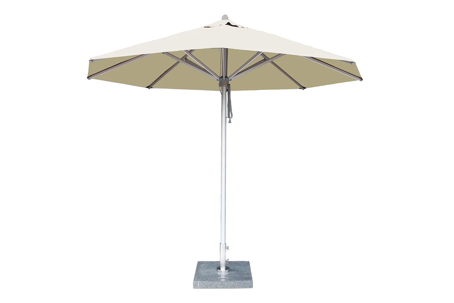 Bambrella Round Hurricane Aluminum Pulley Lift No Tilt Umbrella