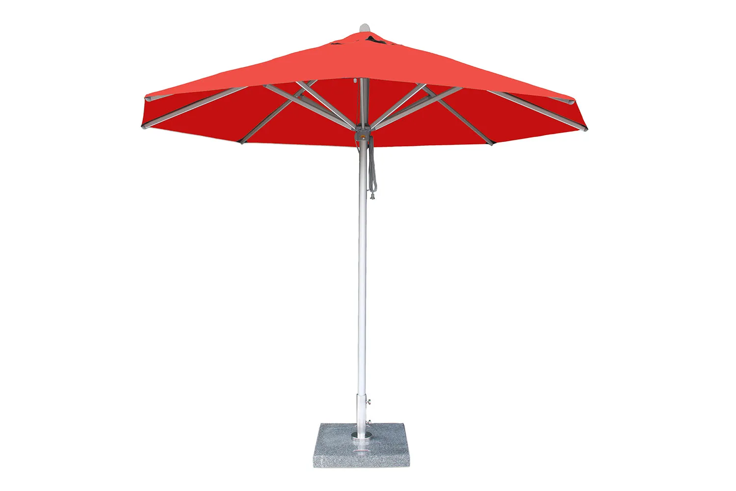 Bambrella Round Hurricane Aluminum Pulley Lift No Tilt Umbrella