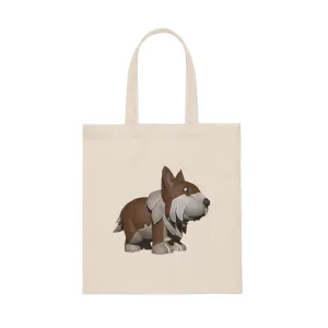 Brown Dog Canvas Tote Bag