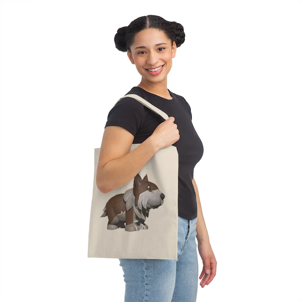 Brown Dog Canvas Tote Bag