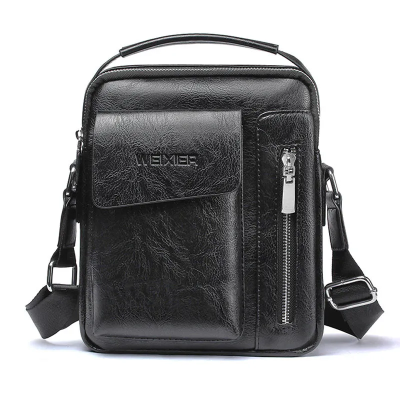 Casual PU Leather Crossbody Bags For Men