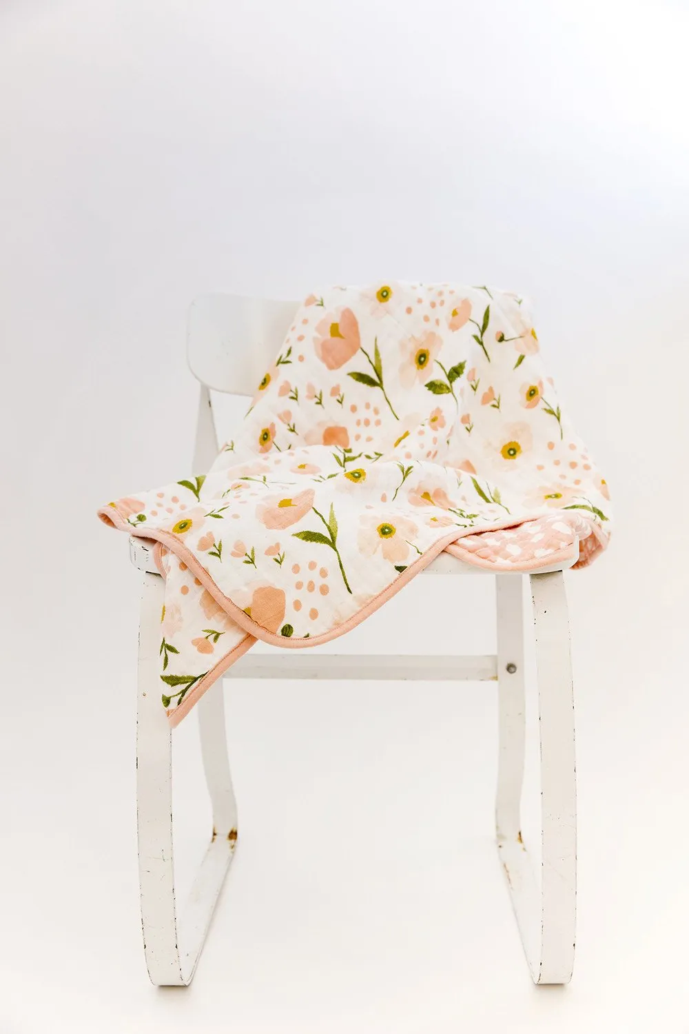 Clementine Kids - Reversible Muslin Blanket Quilt - Blush Bloom