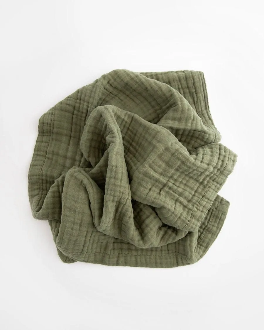 Cotton Muslin Baby Blanket - Fern