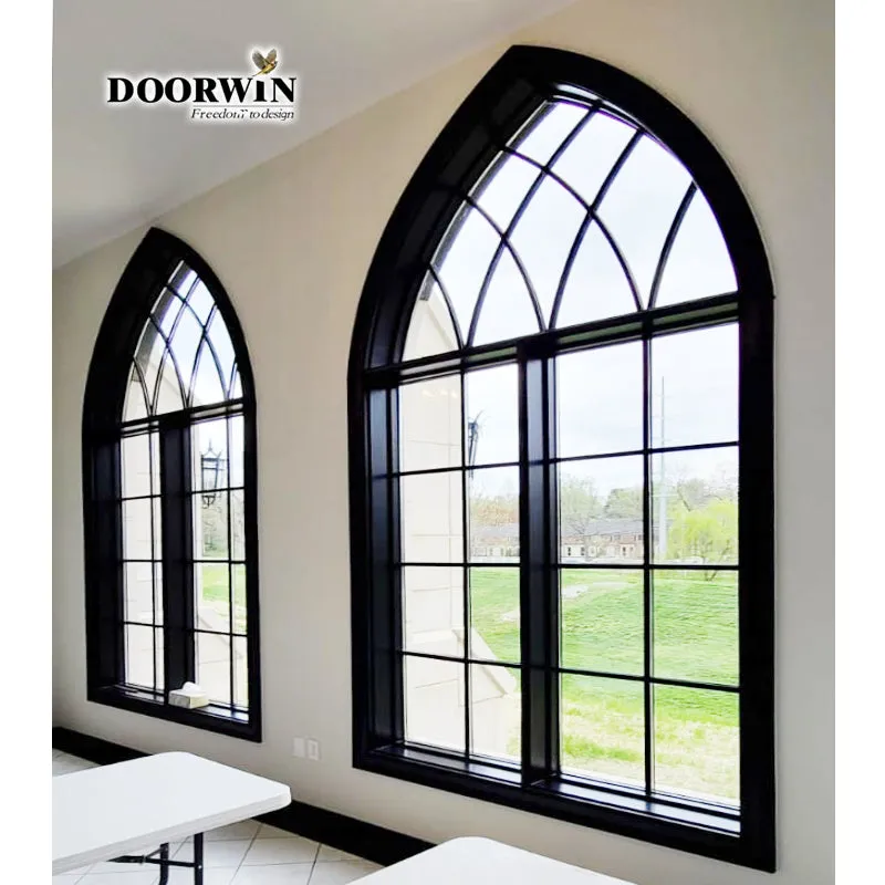 Doorwin 202110 Year Warranty Energy Efficient USA NFRC Standard Fire Rated Aluminium tempered glass fixed Corner window