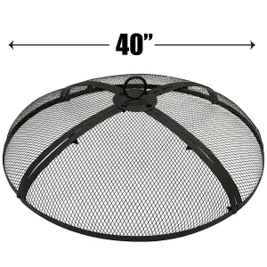 EasyGo 40 INCH FIRE SCREEN &ndash; FIRE PIT COVER &ndash; FIRE SCREEN PROTECTOR