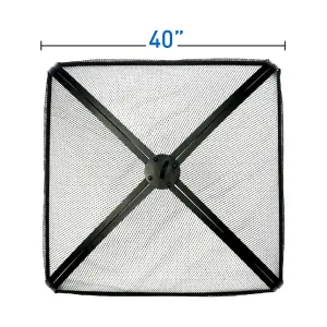 EasyGo FIRE SCREEN &ndash; FIRE PIT COVER &ndash; FIRE SCREEN PROTECTOR (40&quot; Square)