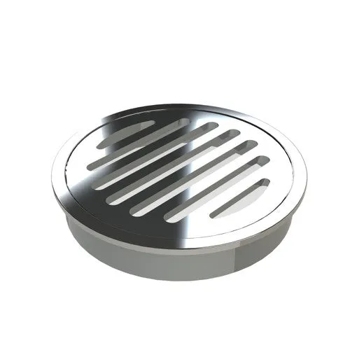 Floor Grate CP Brass - Drop into PVC