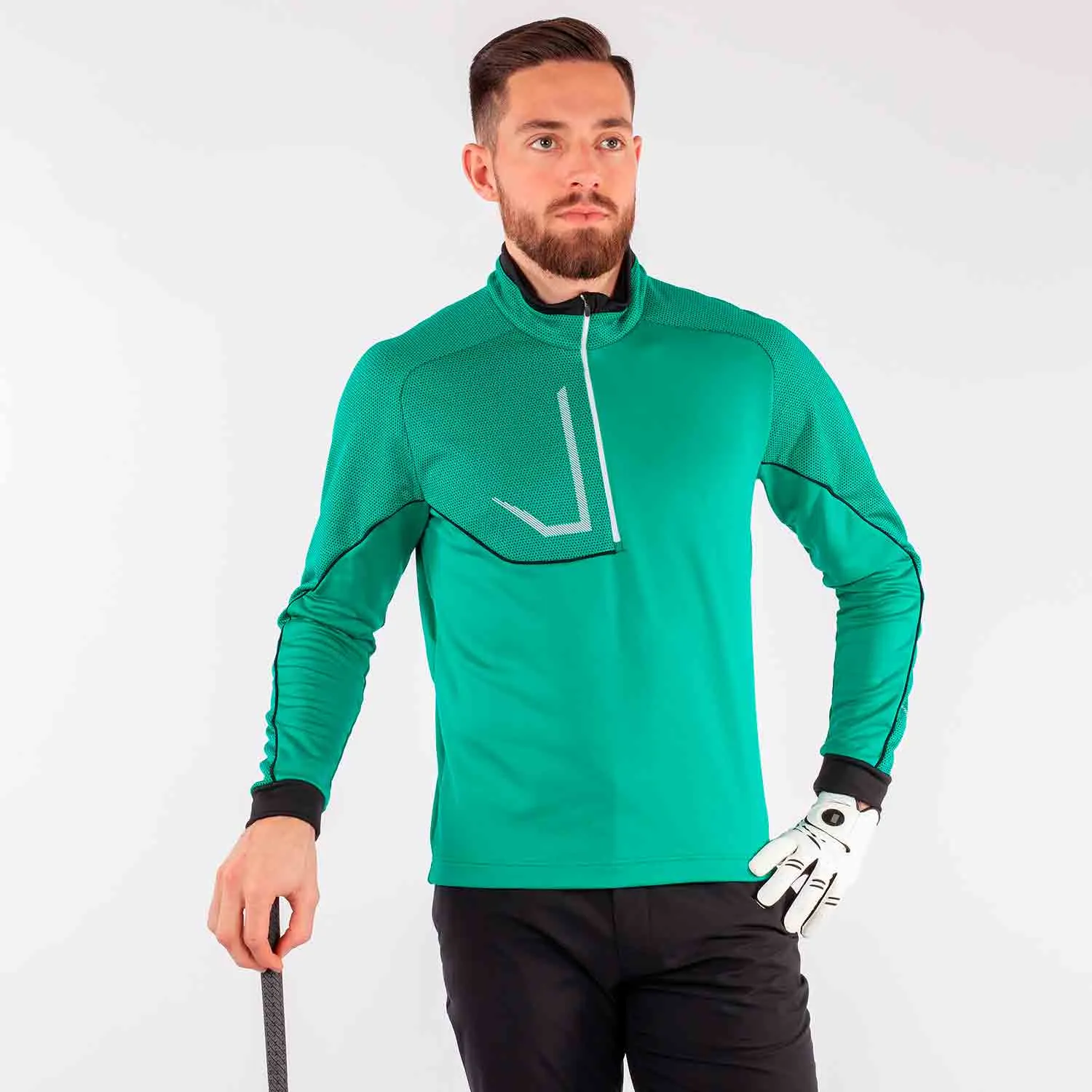 Galvin Green Daxton Insula Golf Pullover - Green/Black/White