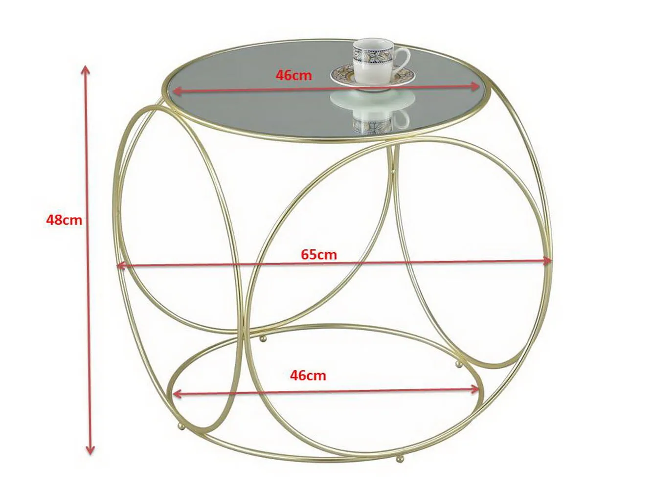 Gatsby Accent Table/Bedside Table-Mirrored Top