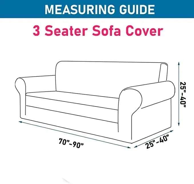 Gifts Island® Sofa Cover 3 Seater and 2 Seater Fully Covered Universal 5 Seater Sofa Cover Non-Slip Sticky Elastic Stretchable Sofa Set Slipcover Protector for (3 1 1 Seater), Peacock Grill