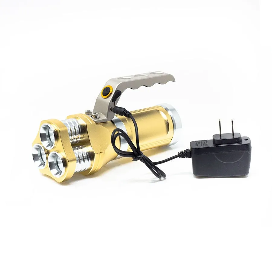 Gold SL2400 High-Power LED Rechargeable Flashlight / Spotlight / Searchlight Stealth Angel Survival