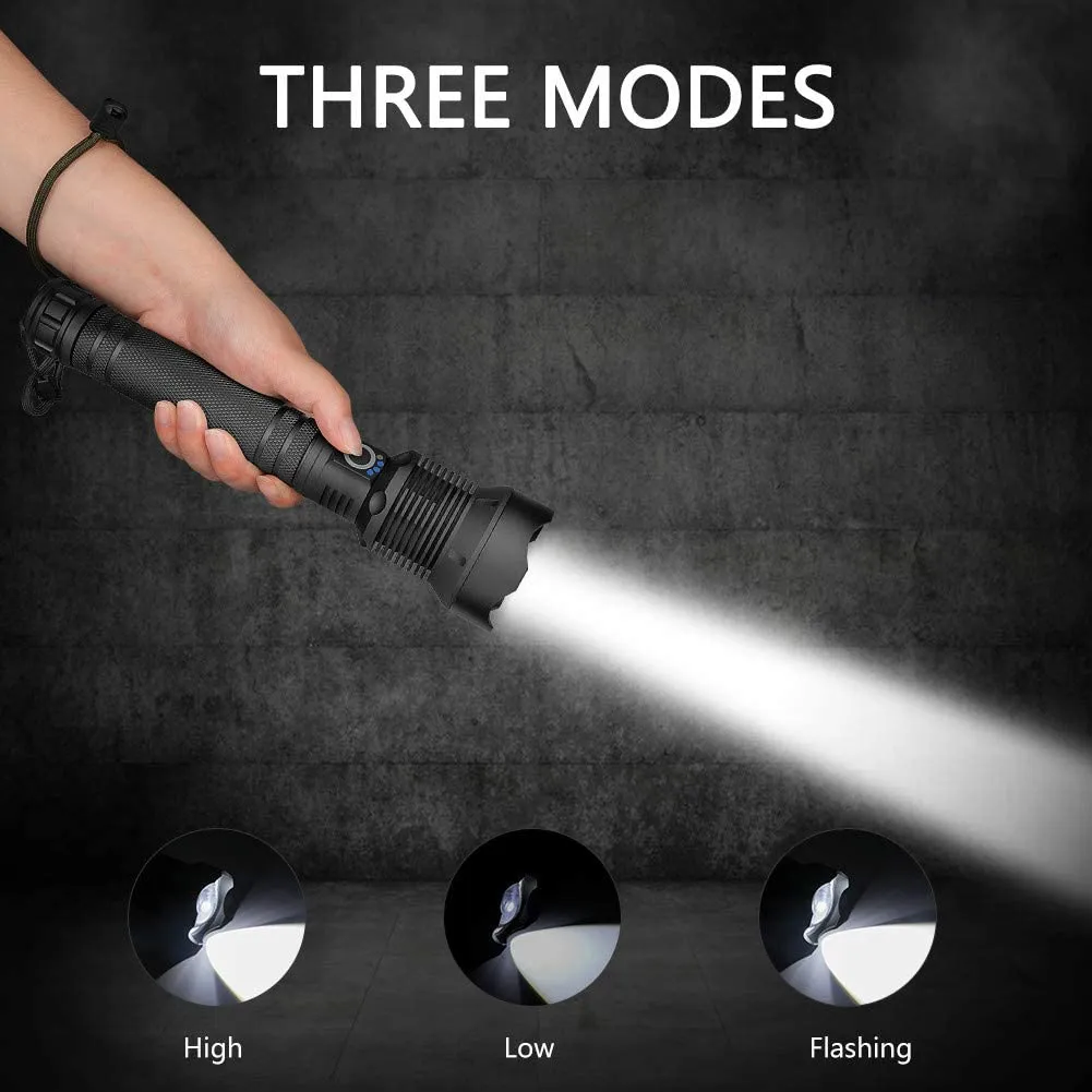 High Lumen LED Rechargeable Super Bright Torch Flashlight-27CM