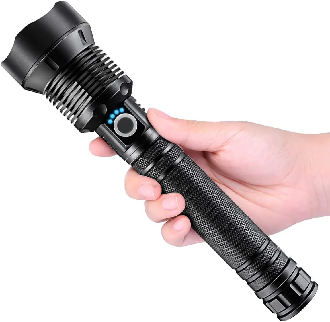 High Lumen LED Rechargeable Super Bright Torch Flashlight-27CM