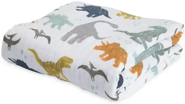 Little Unicorn Big Kids Cotton Muslin Quilt - Dino Friends