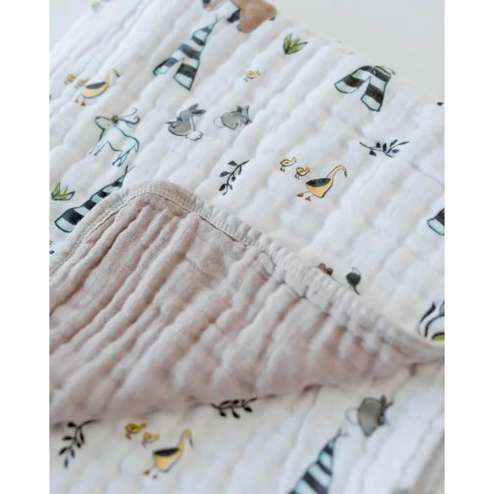 Little Unicorn - Muslin Quilt Blanket - Forest Friends