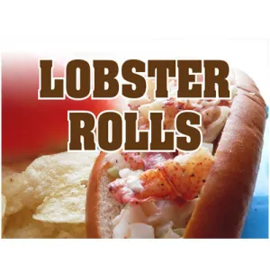 Lobster Rolls Retail Store Food Sign