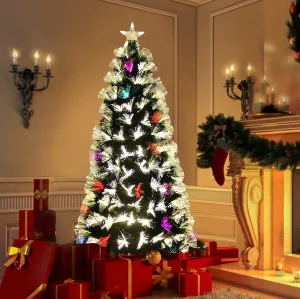 Long Optic Fibres Christmas Tree Pre-Lit Ultra-Bright Multicolor LED Lights