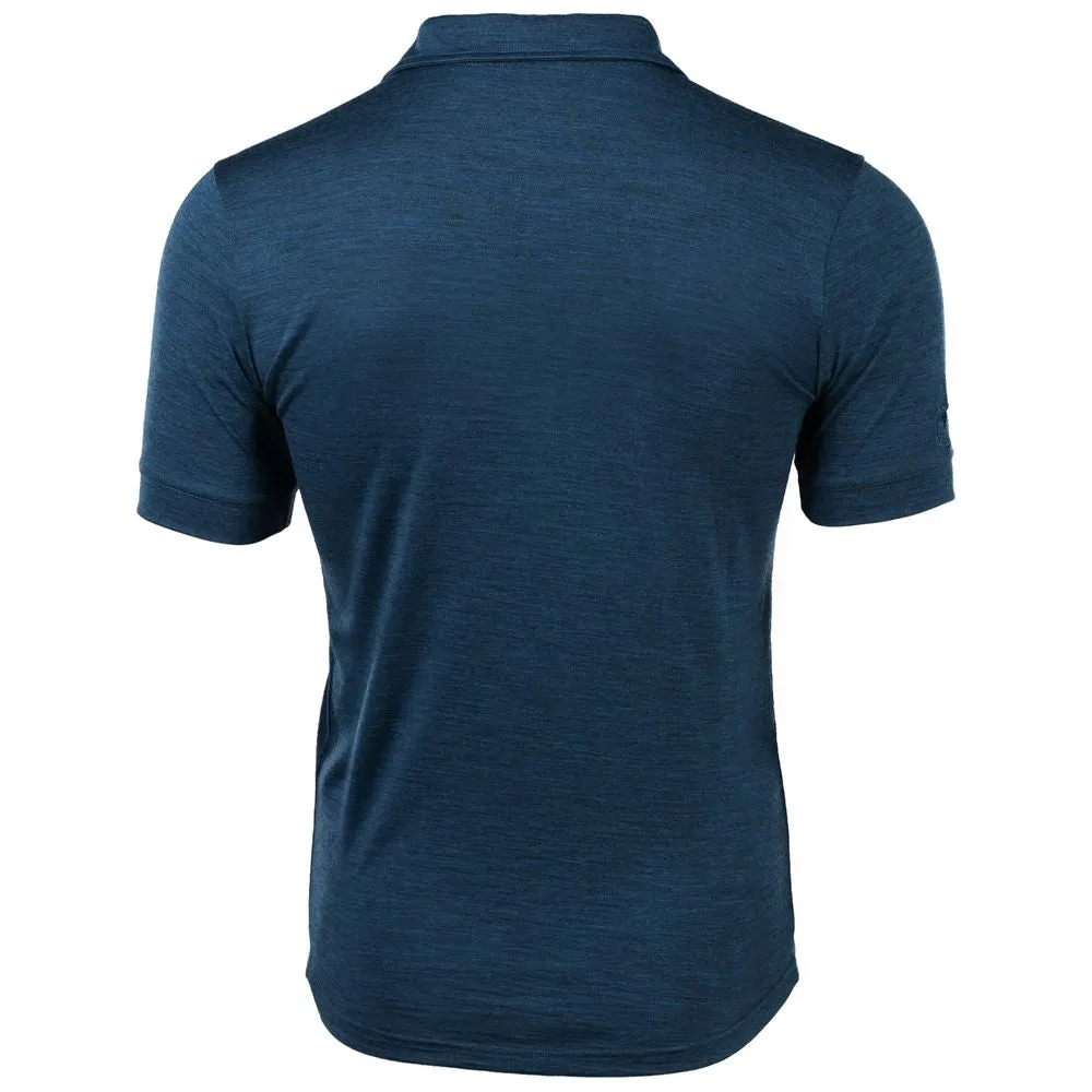 Mens Merino 180 Short Sleeve Polo Shirt (Plain Petrol)