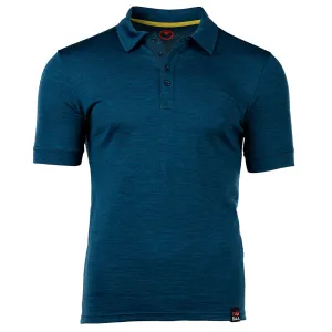 Mens Merino 180 Short Sleeve Polo Shirt (Plain Petrol)