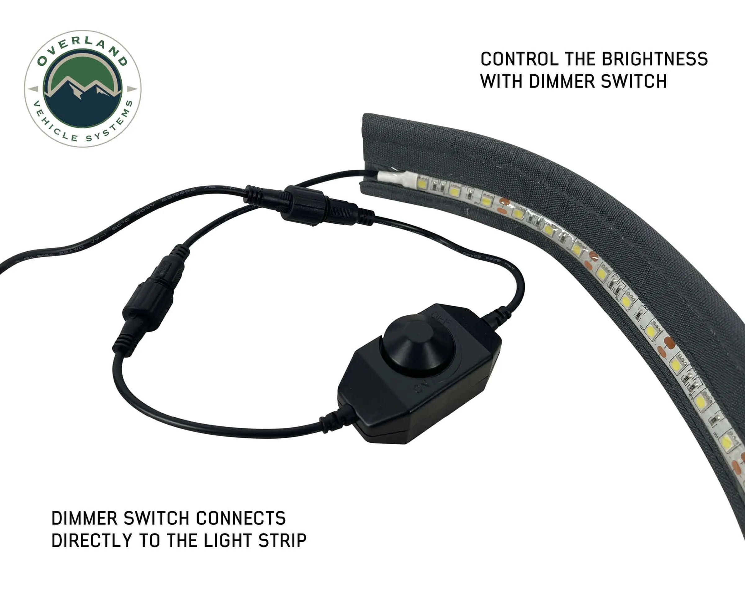 Overland Vehicle Systems Led Light Adjustable Dimmer With Adaptor Kit 47" for Awning & Tent