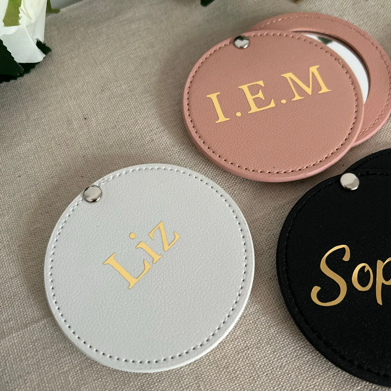 Personalised Compact Mirror Bridesmaids Gift