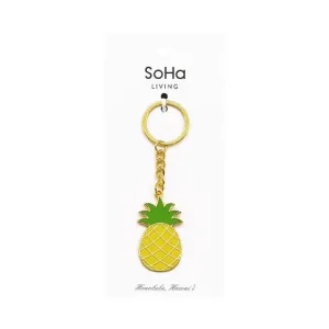 Pineapple Enamel Keychain