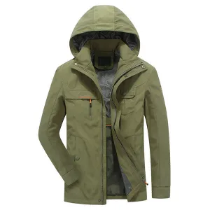 Quickly Dry Detachable Hood Cargo Jackets for Men