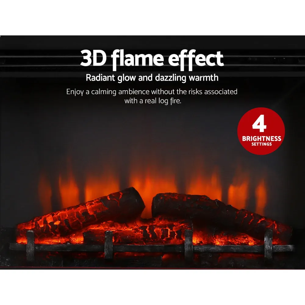 Realistic 3D Flame Electric Fireplace Heater 2000W  Devanti