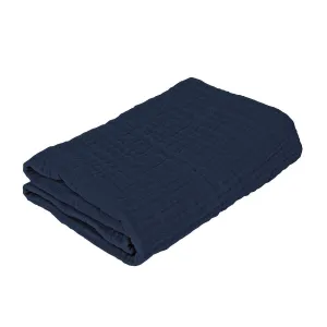 Sebra Thick Muslin Blanket in Deep Sea Navy