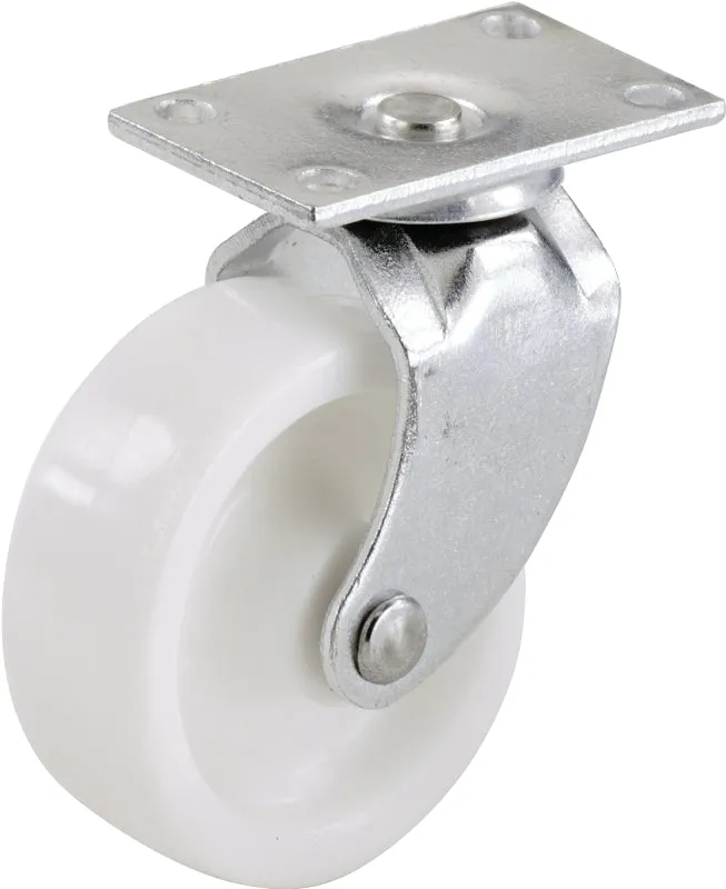 Shepherd Hardware 9041 Swivel Caster, 2 in Dia Wheel, Plastic Wheel, White, 60 lb :PK  2: QUANTITY: 6