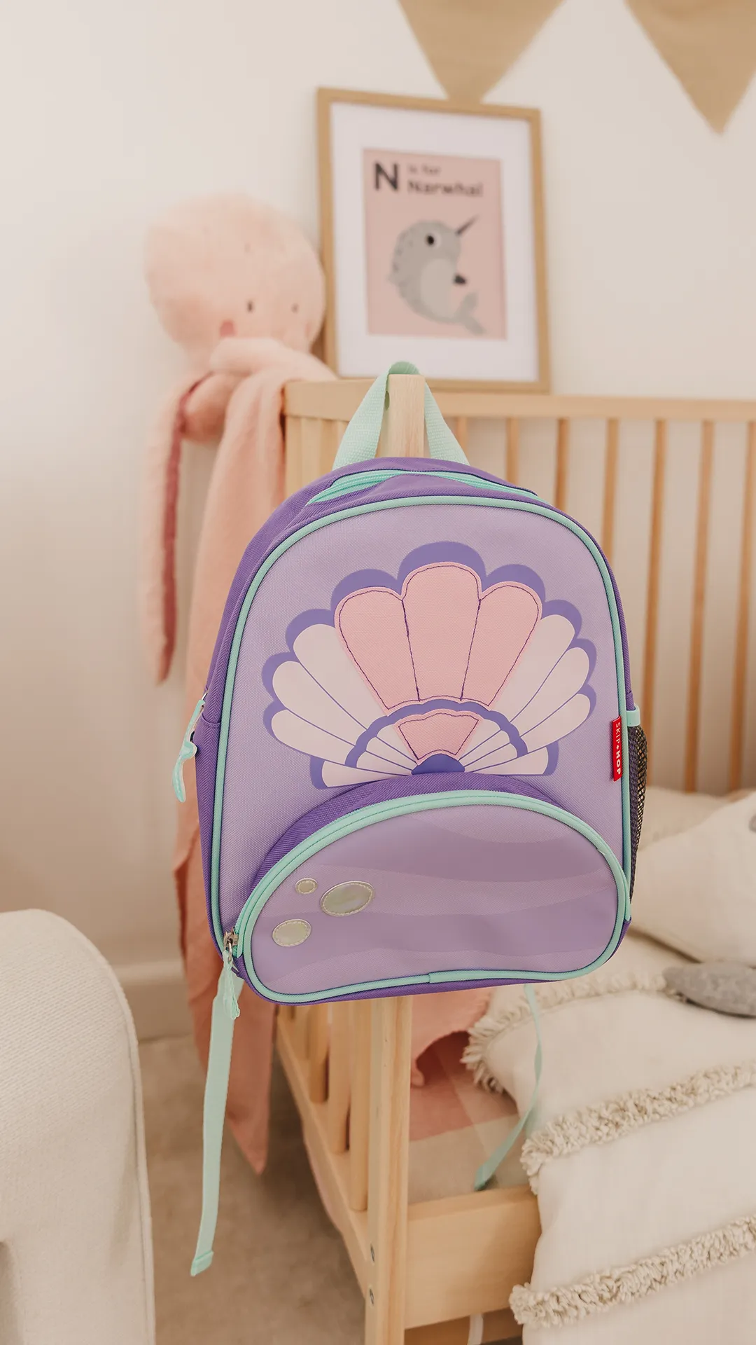 Skip Hop Spark Style Little Kid Backpack- Seashell