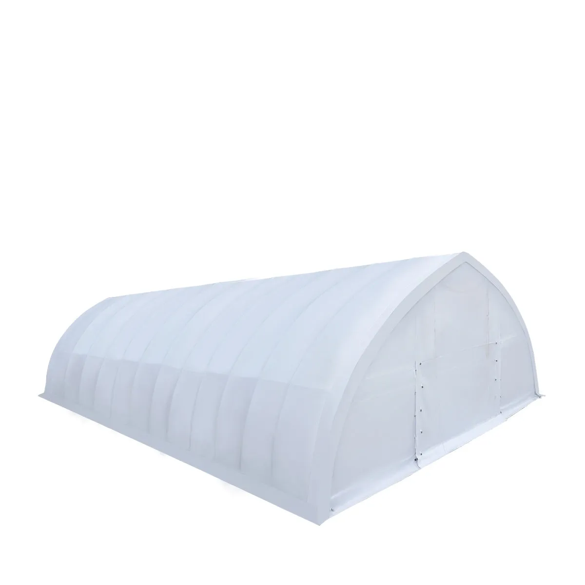 TMG Industrial 30' x 60' Peak Ceiling Storage Shelter with Heavy Duty 11 oz PE Cover & Drive Through Doors, TMG-ST3060E(Previously ST3060)