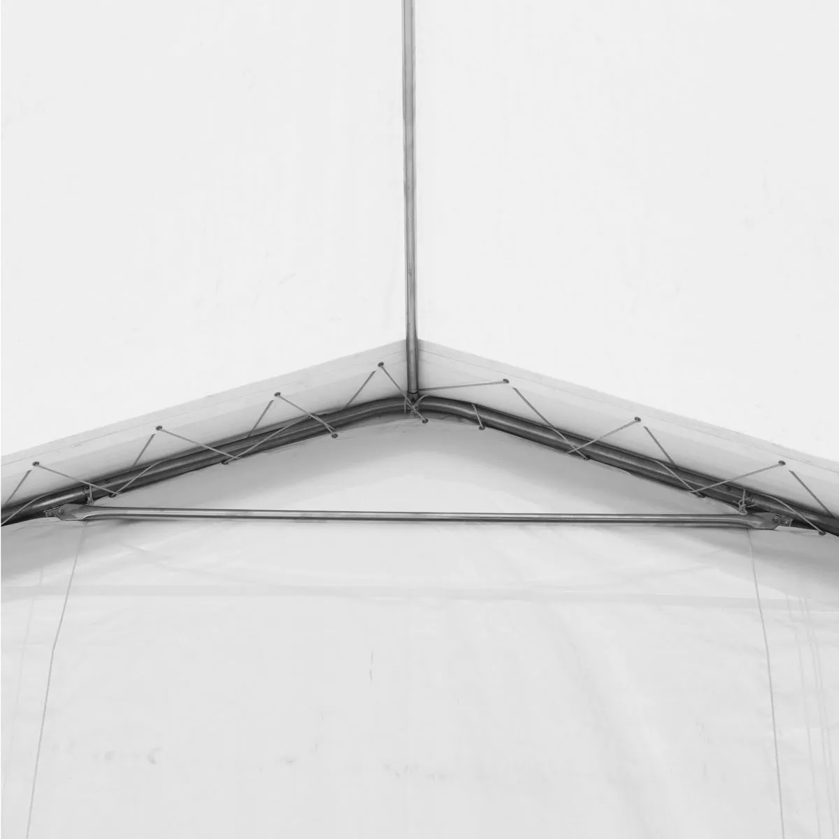 TMG Industrial 30' x 60' Peak Ceiling Storage Shelter with Heavy Duty 11 oz PE Cover & Drive Through Doors, TMG-ST3060E(Previously ST3060)