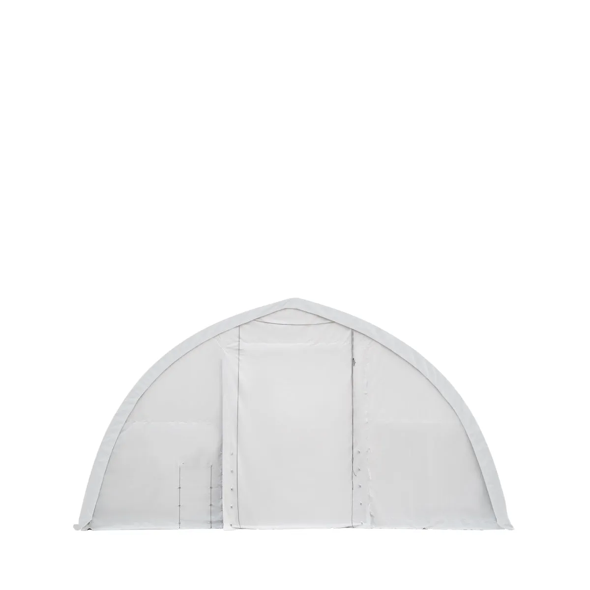 TMG-ST4081V 40' x 80' Peak Ceiling Storage Shelter, Single Truss, 17oz Commercial Grade PVC Cover, 13' Wx 16' H Wide Open Door on Two End Walls