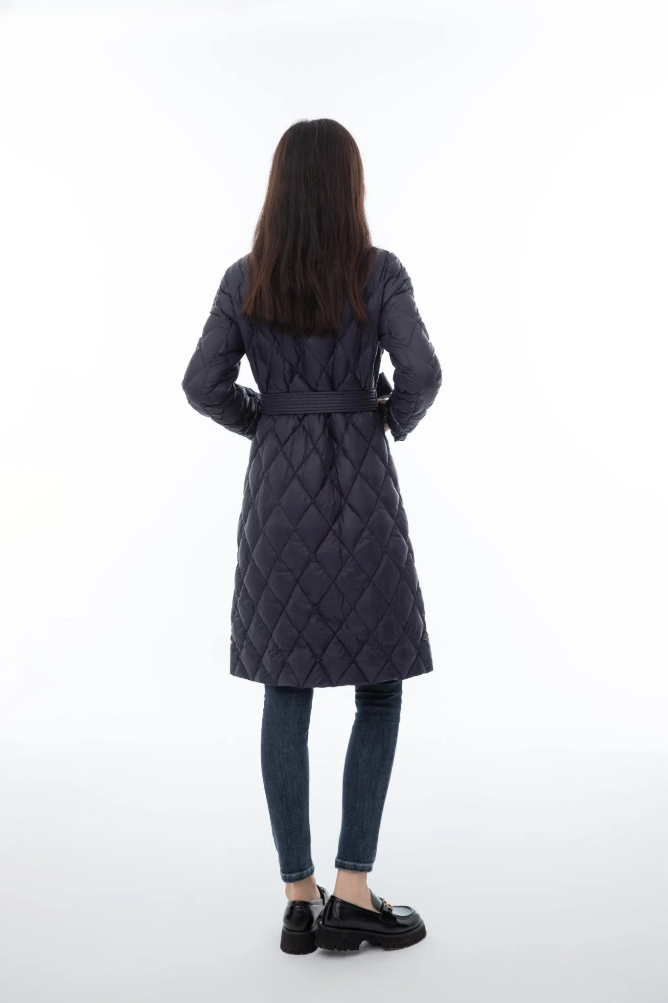 Twilight Blue Long Down Jacket