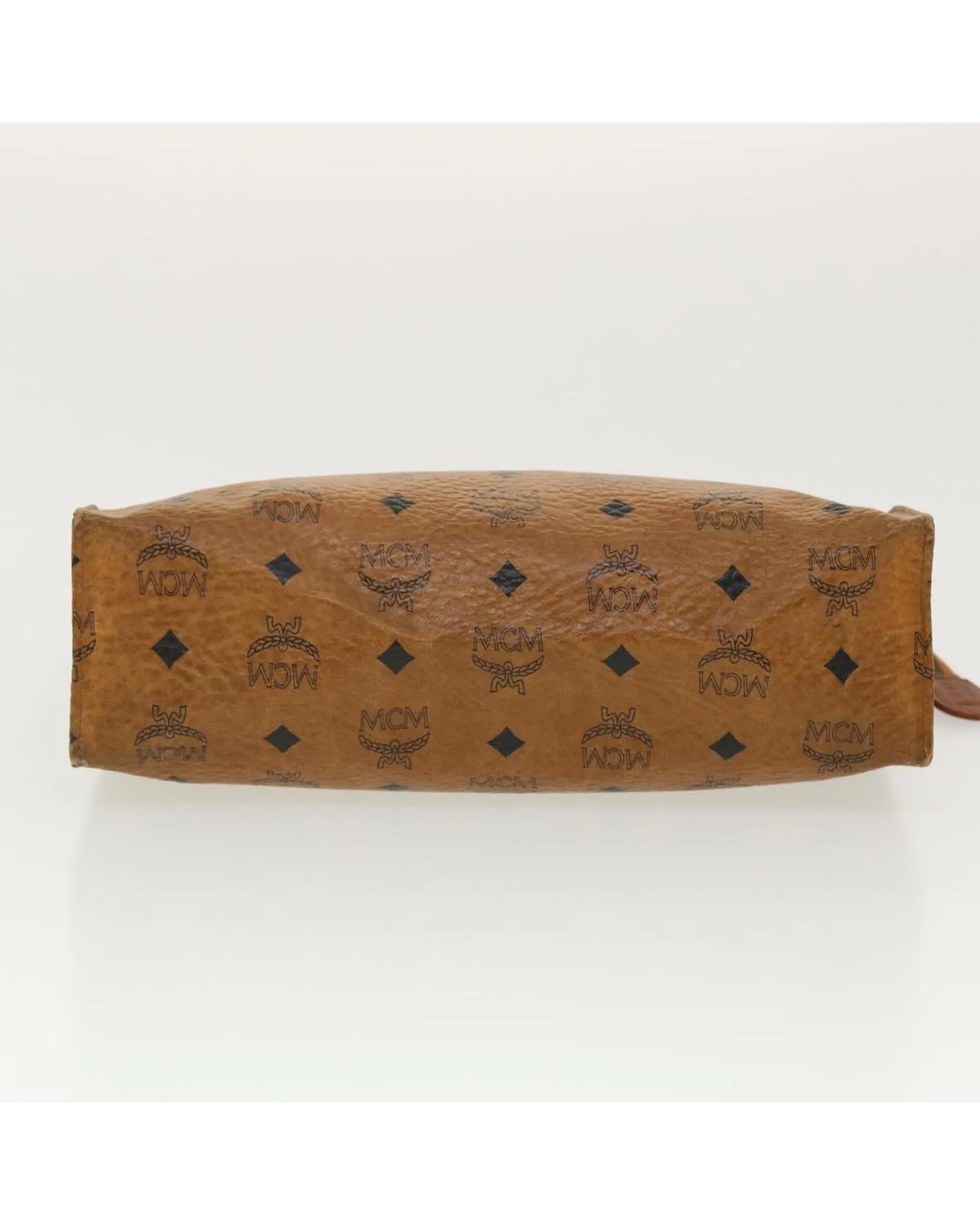 Vicetos Logogram Clutch Bag in PVC Leather - Brown