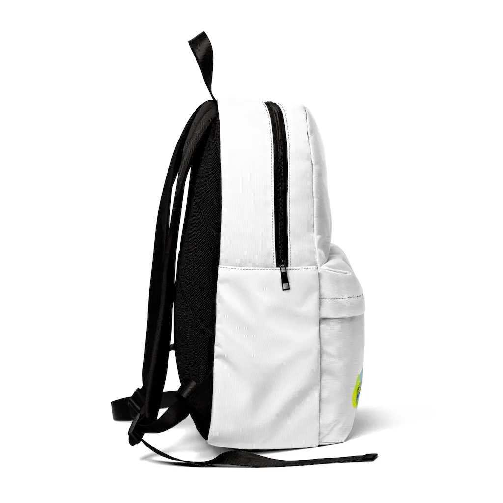 Yellow and White Fish Unisex Classic Backpack